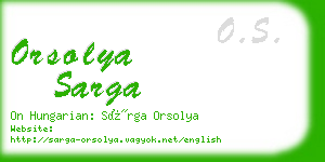 orsolya sarga business card